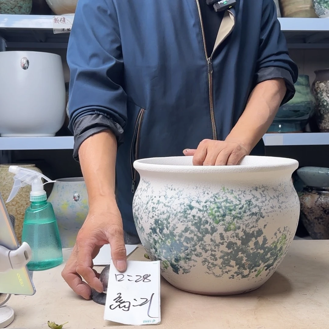 紫砂花盆尺寸28@21浅色茶几风拼盘