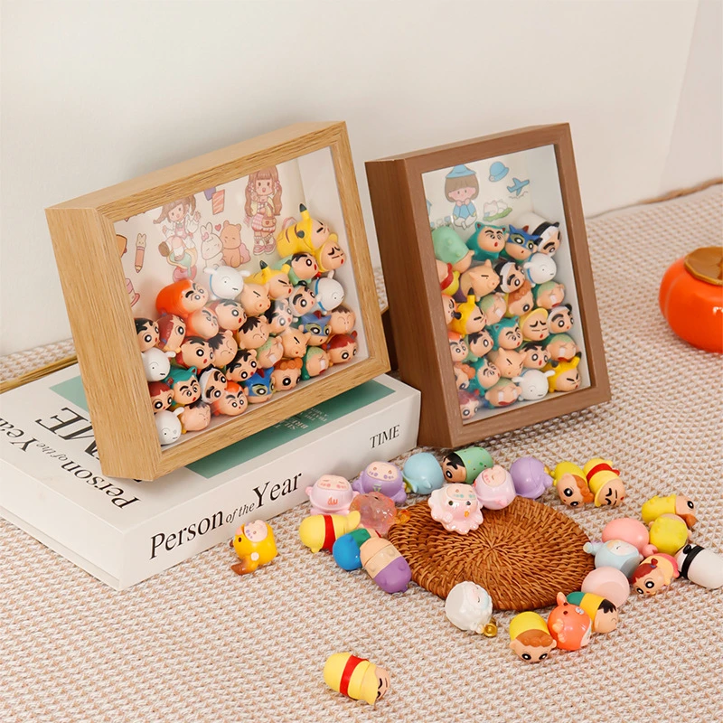 松松公仔罐粒粒diy收纳展示框立体摆台玩偶卡通画框批发