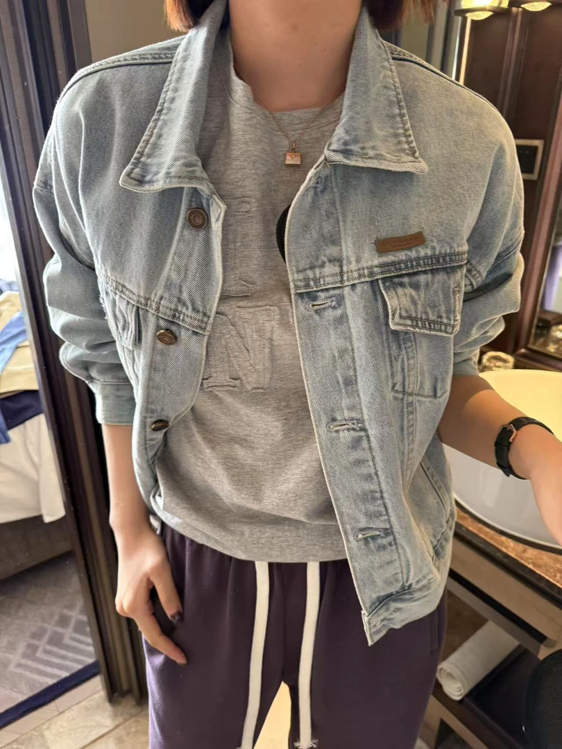 YOUCAI25春季｜水洗浅色牛仔外套