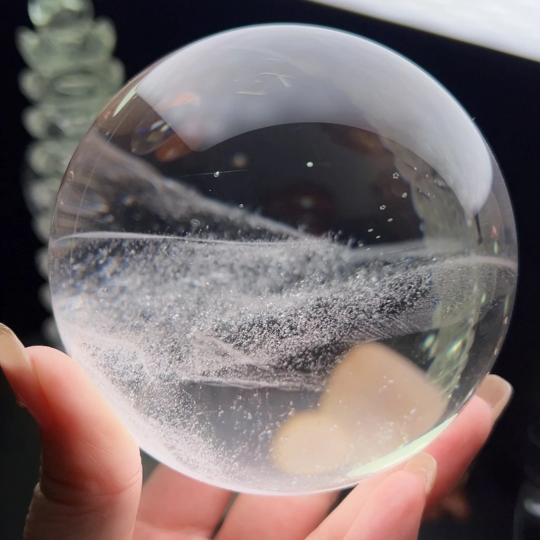 水晶球摆件未镶嵌水晶闪**星