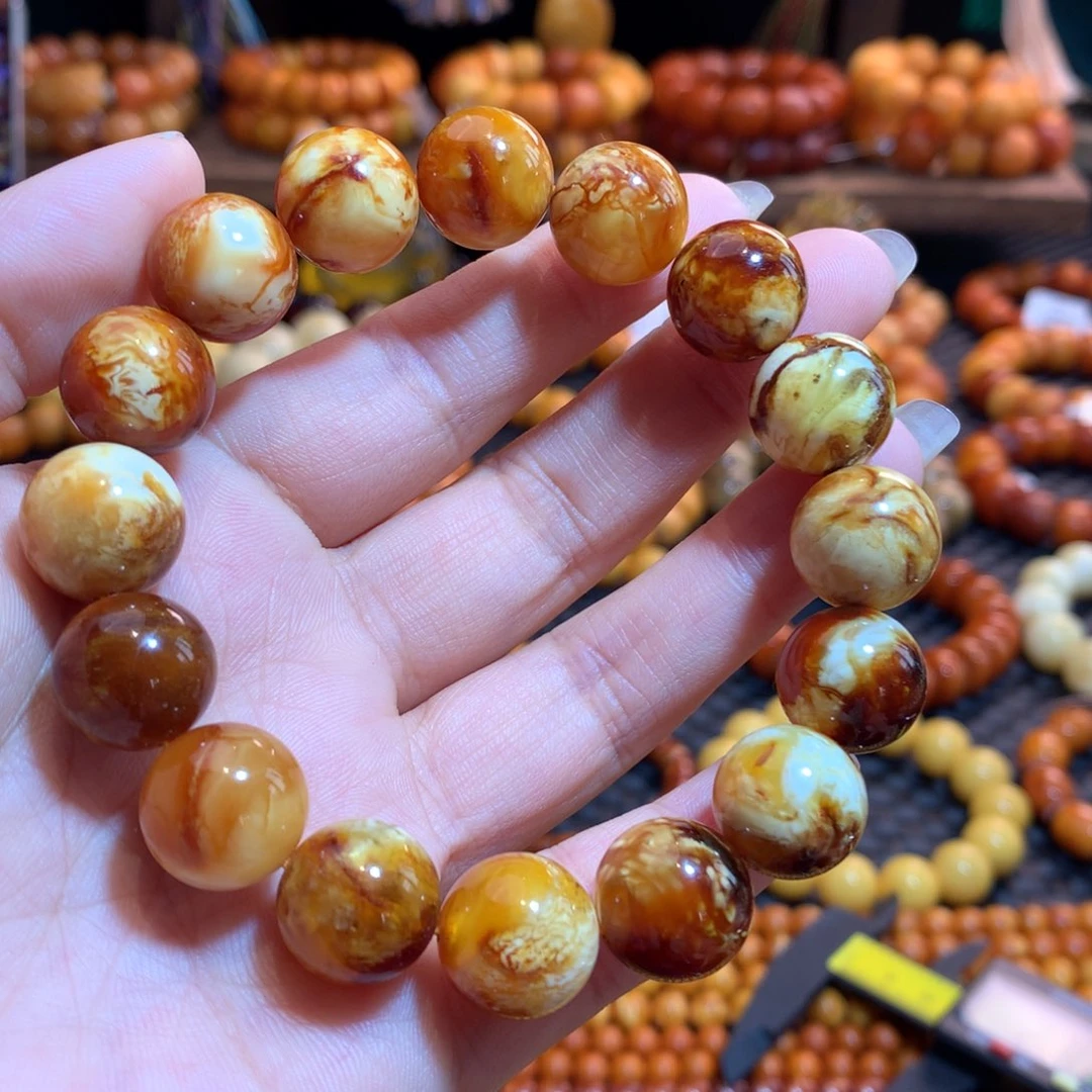 蜜蜡未镶嵌手串蜜蜡手串