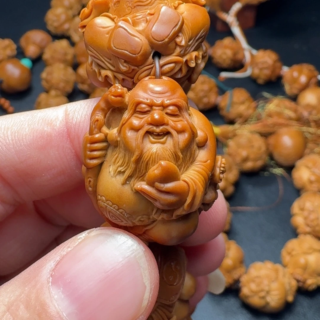 毛***熊橄榄核手串/手链群仙