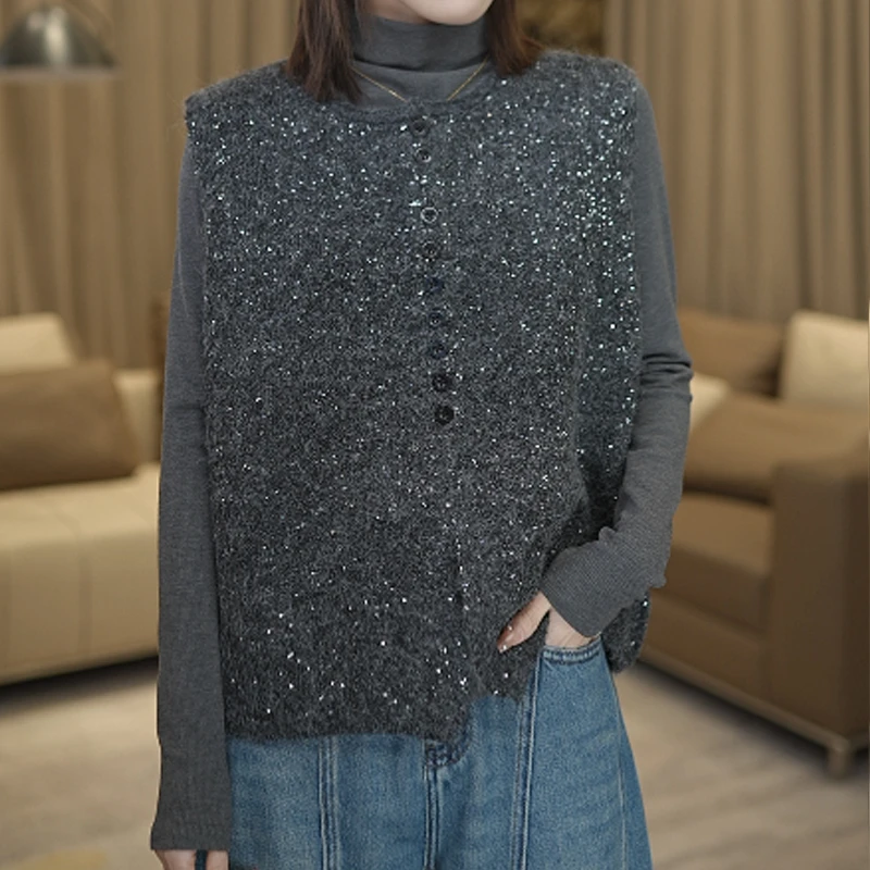 [清仓款]SZZ8832亮片气质女装马甲