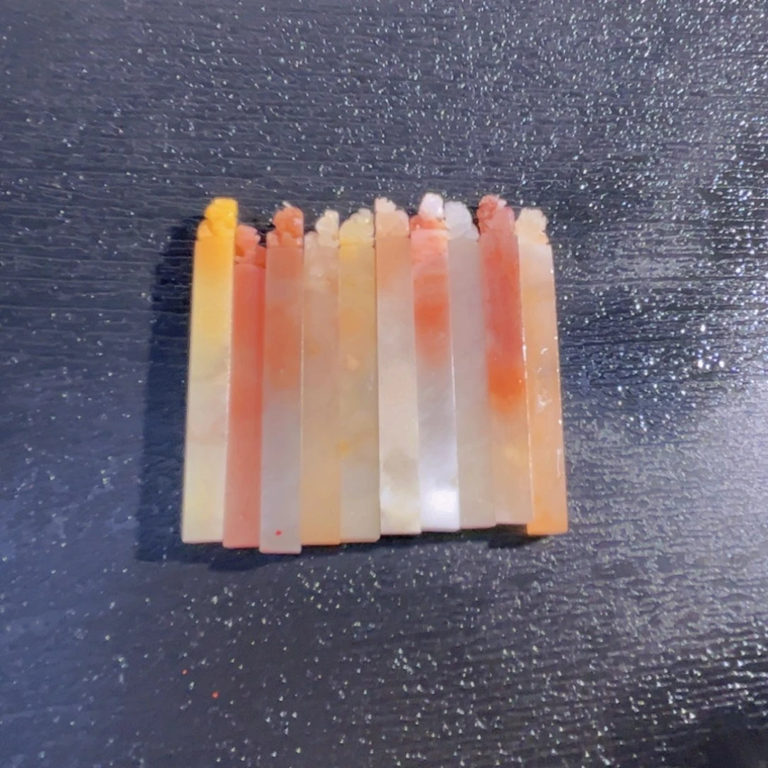 老挝石印石10个印章0.5