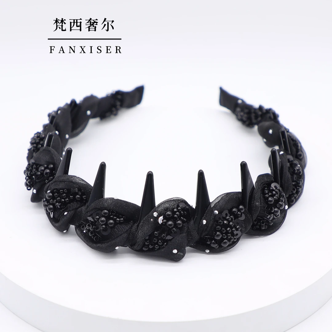 赫本风3.0升级版遮白发遮发缝轻奢高颅顶百搭【伊人】发箍