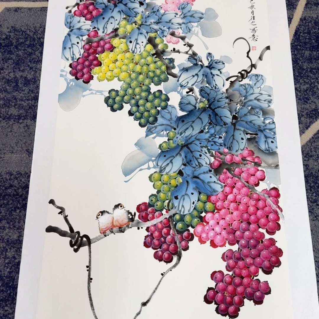 国画国画作品山水花鸟纯手绘