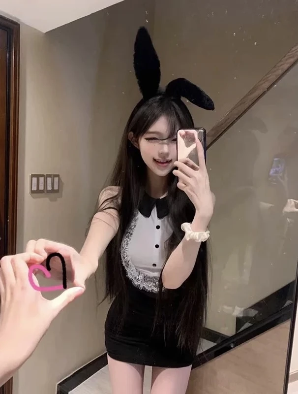 【梦魂不舍】酒心巧克力！纯欲包臀修身小猫裙