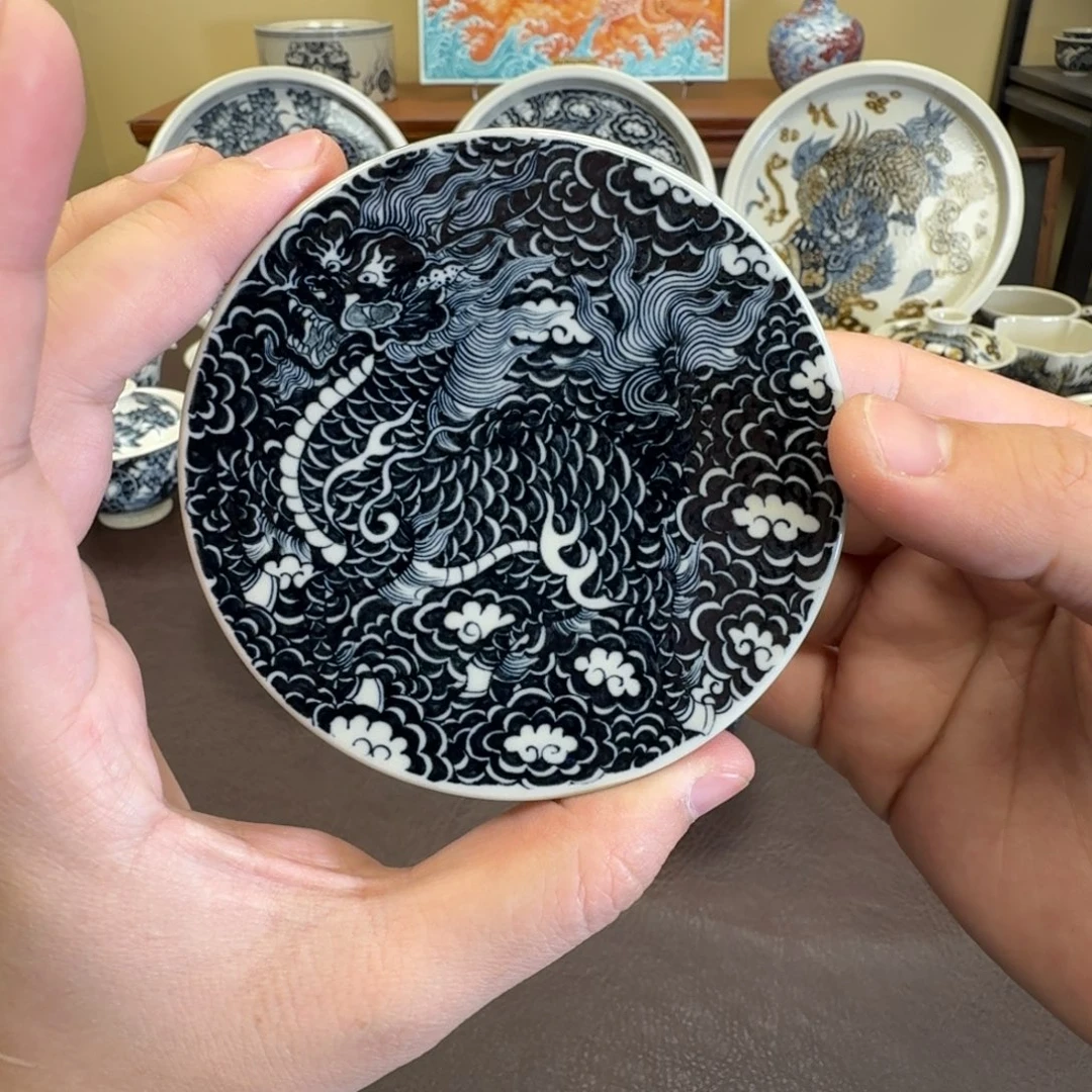 摆件陶云墨麒麟盖置元经秘旨