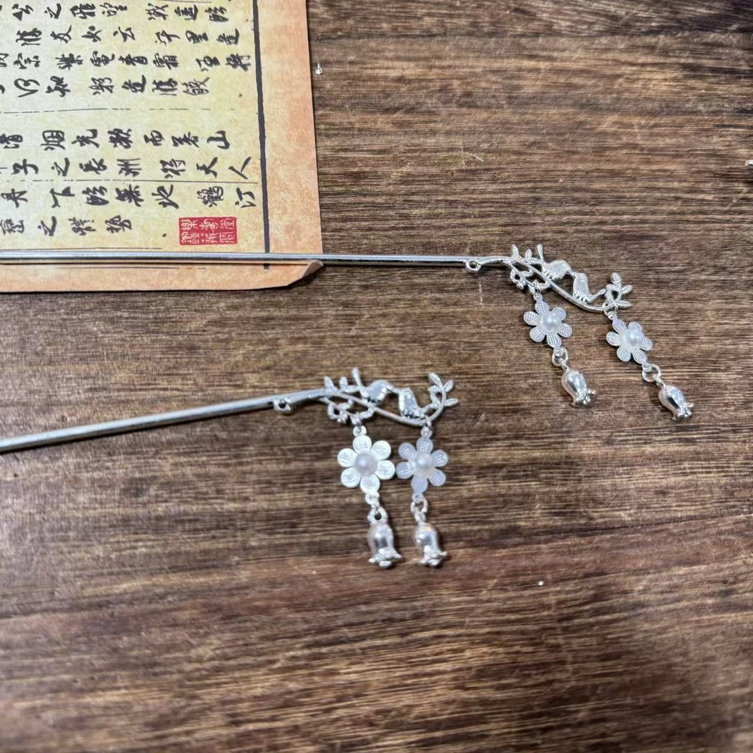 枝上雀两只。前尘梦古风汉服配饰