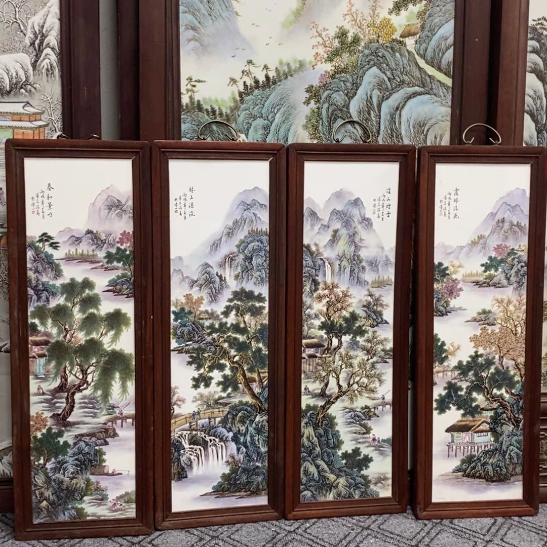 瓷片80*28*4 景德镇瓷板画柴窑烧制