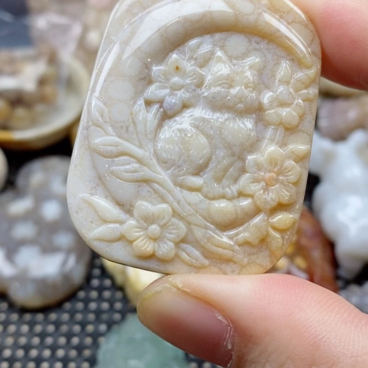 硅化珊瑚（珊瑚玉）颈饰未镶嵌