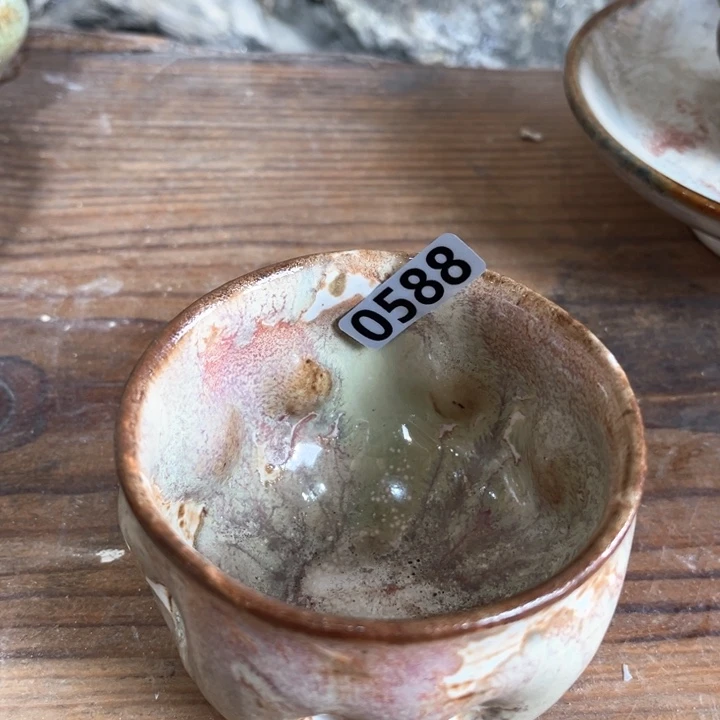 全手工柴烧志野杯588