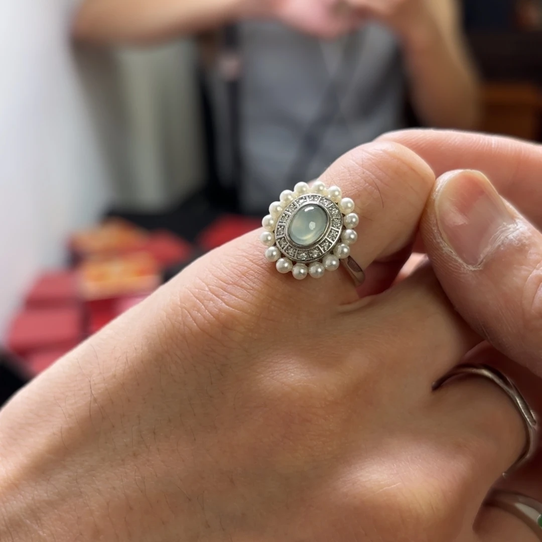 翡翠银S925镀金镶嵌颈饰