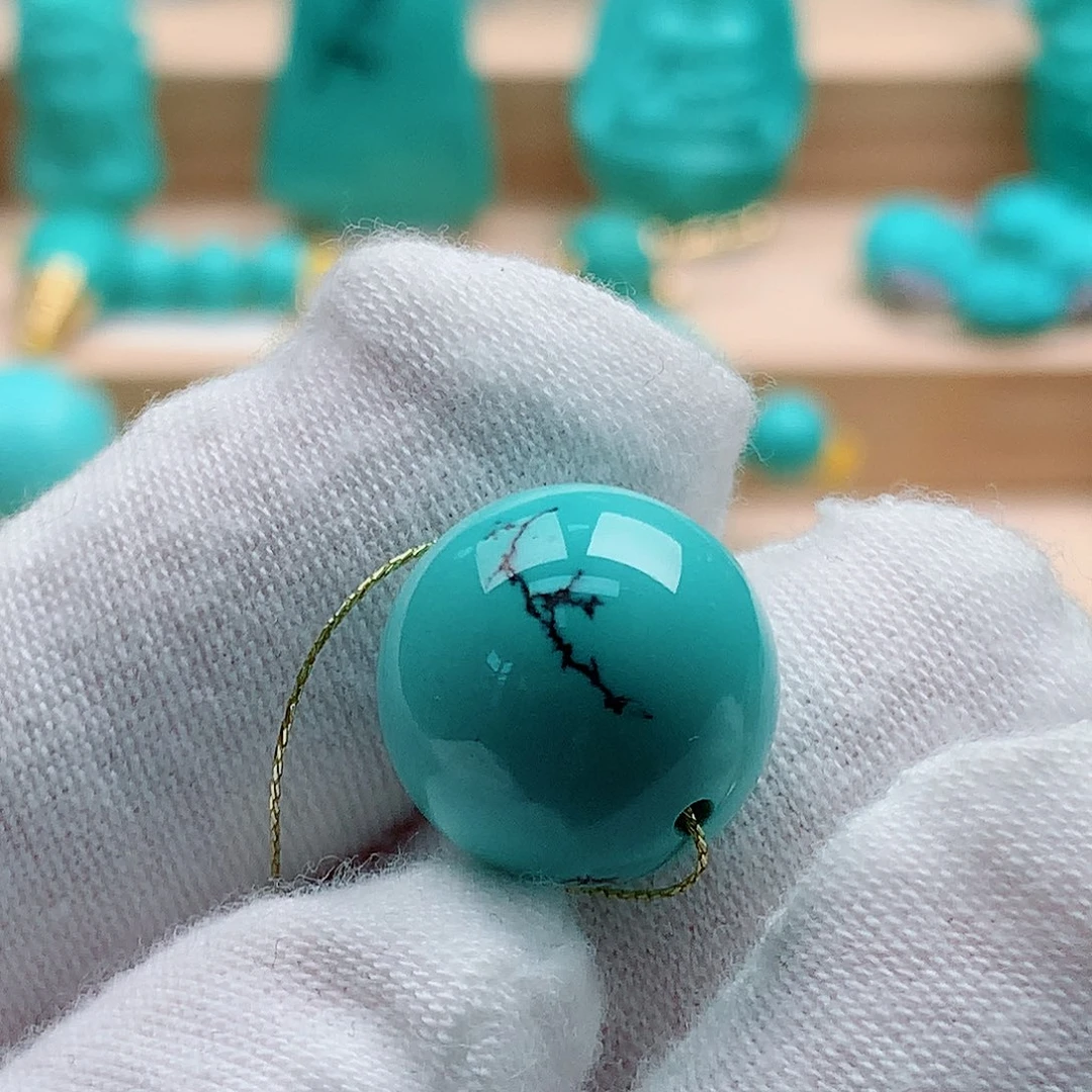 绿松石未镶嵌圆珠