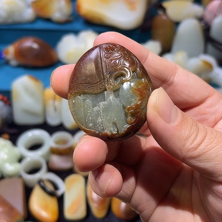 和田玉未镶嵌吊坠(不含链)