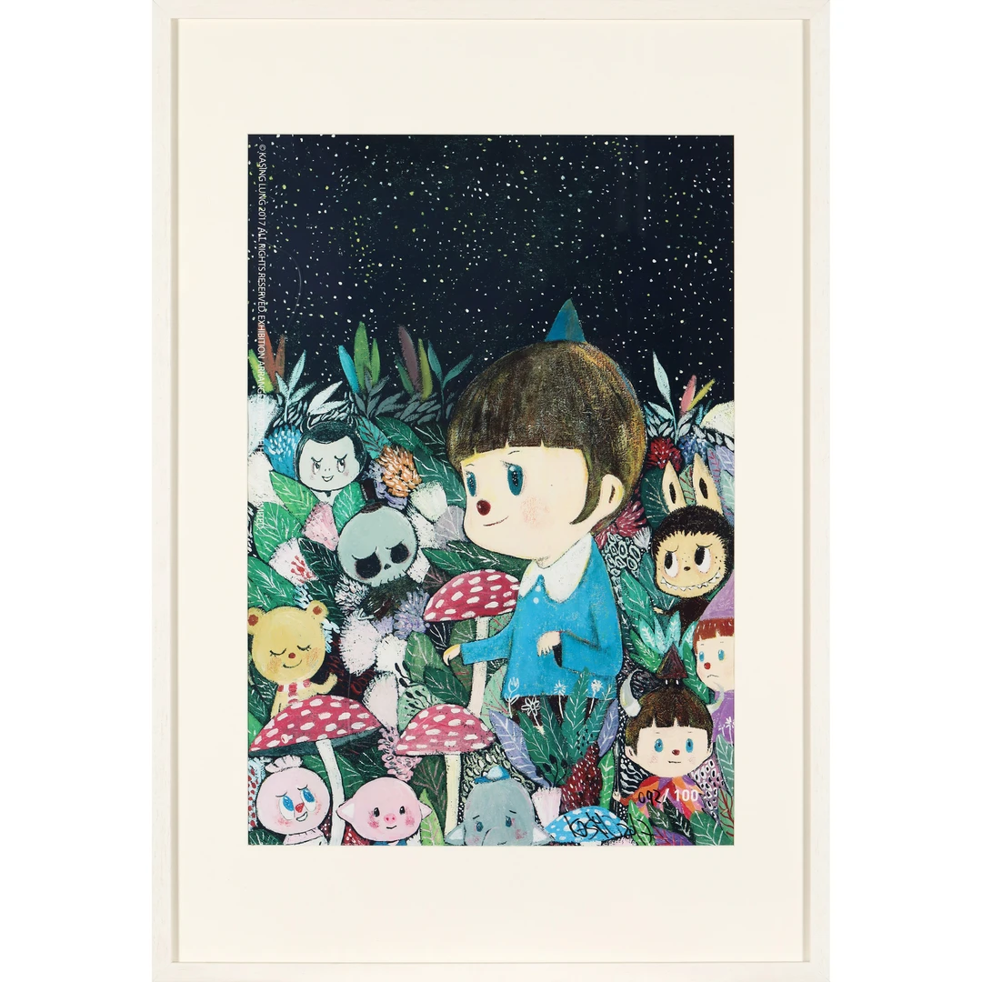 34 龙家升作品 《喝下星星的男孩》限量海报【LABUBU5潮玩拍卖】