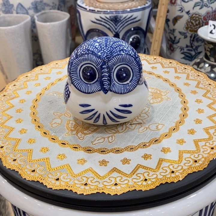【闪购商品】摆件青花瓷猫头鹰摆件