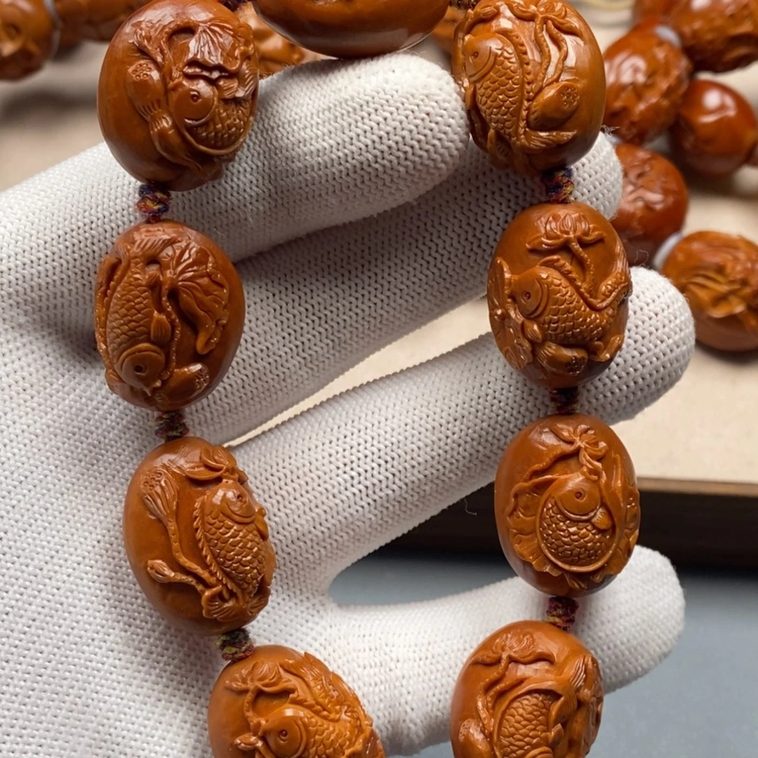 橄榄核手串/手链年年有余1.9×2.3纯手工作品