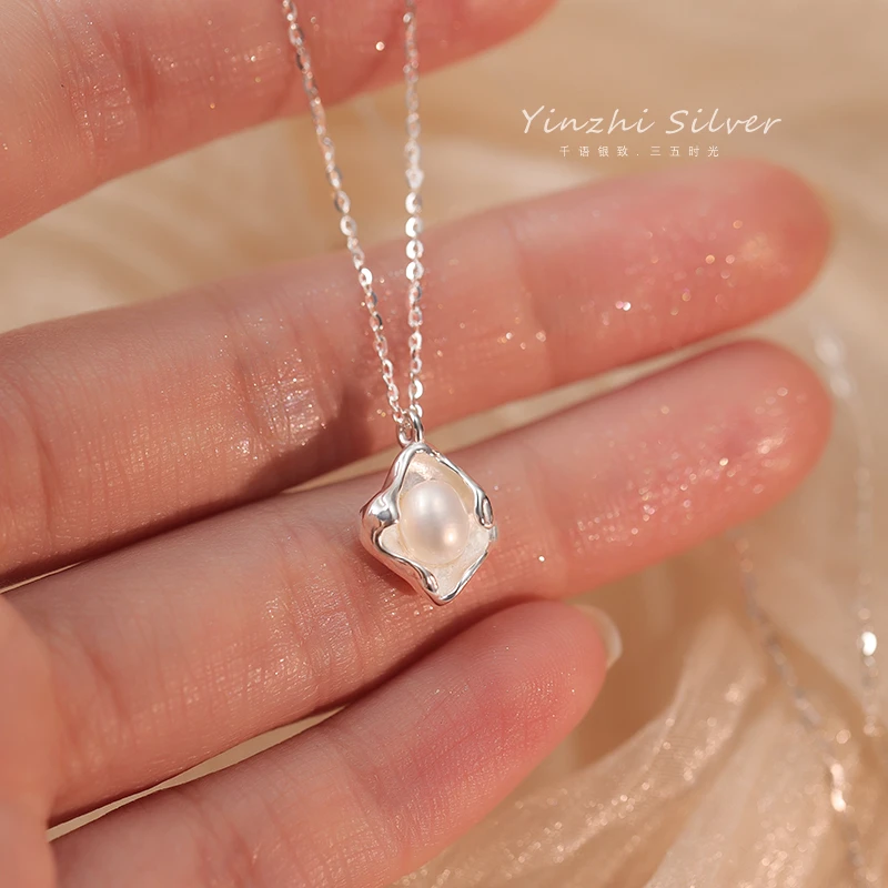【淡水真珍珠】吊坠项链2025爆款锁骨链女高级感轻奢小众S925银饰品