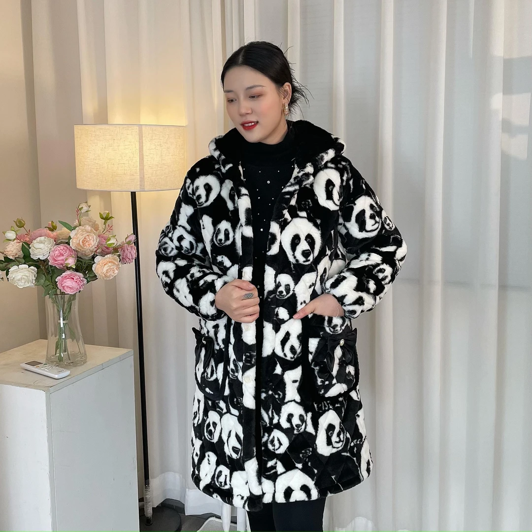 保暖中长款收口袖棉服外套加厚宽松型情侣睡衣秋冬冬季休闲