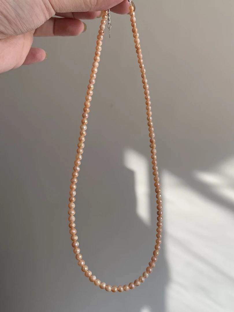 铜合金项链 可刮粉珠珠项链