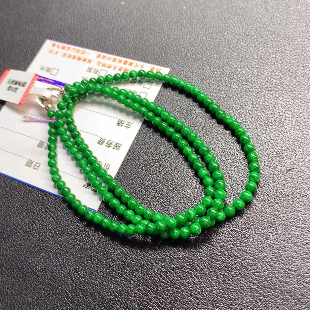 翡翠未镶嵌颈饰项链