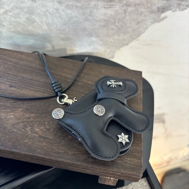 铜合金项链 十字黑气球狗毛衣链XL3056