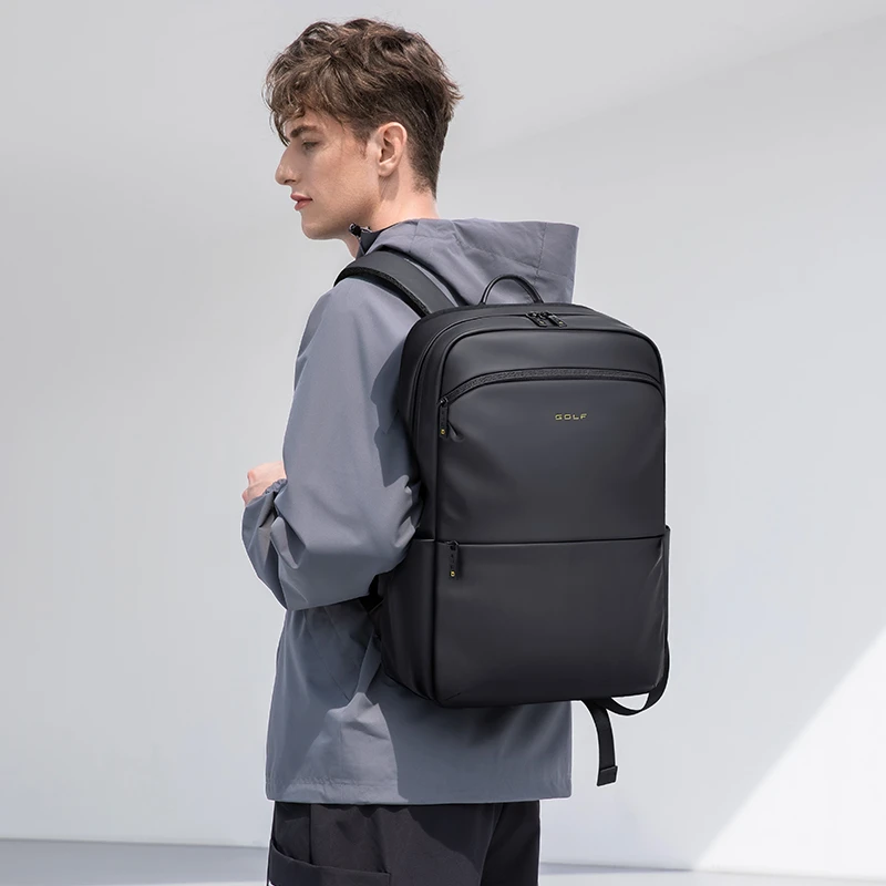 GOLF/高尔夫男款双肩背包时尚多功能16寸电脑包通勤休闲旅行包男