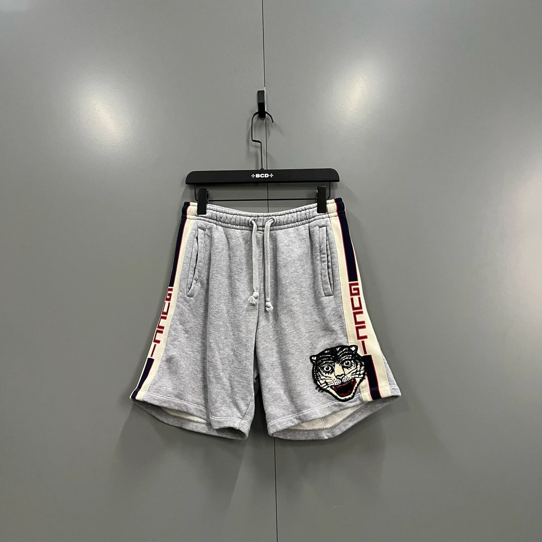 95新 GUCCI/古驰 (ll) 古驰 虎头刺绣logo短裤 S码302474
