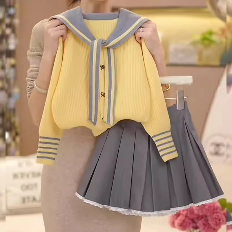 纯色学院风洋气韩版显瘦百搭毛衣甜美时尚女童