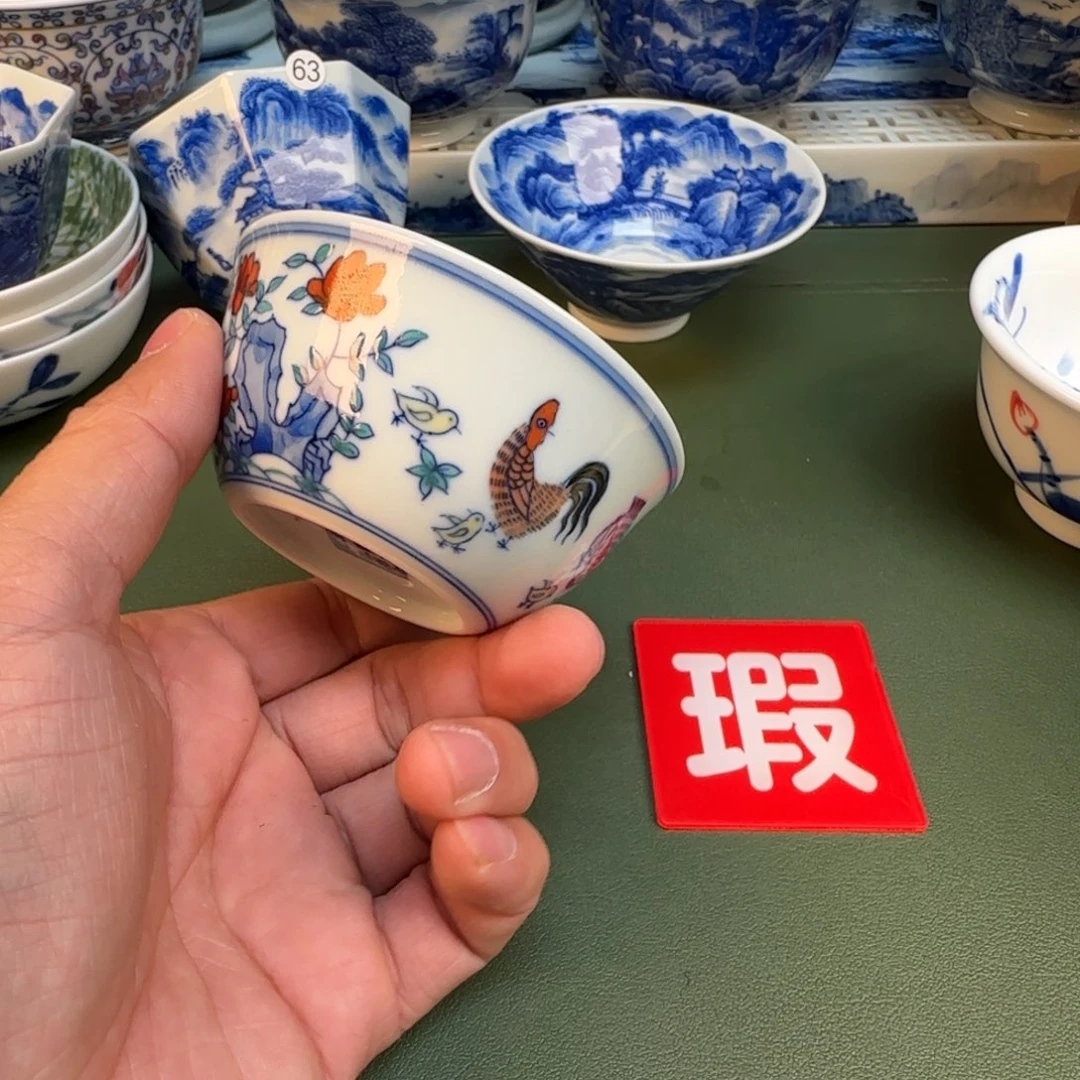 纯手工纯手绘茶具石头65