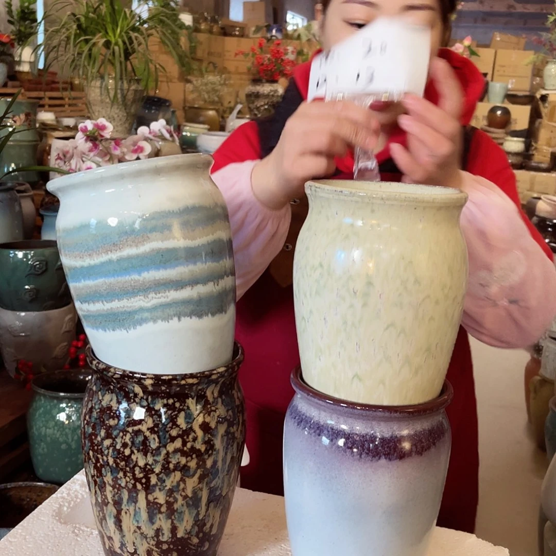 紫砂花盆高度20口径13