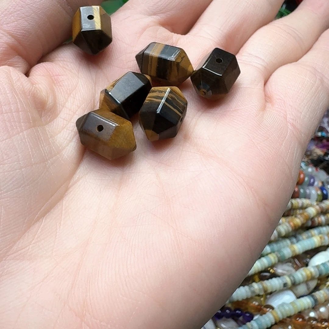 玛瑙/玉髓合金珠宝半成品2颗10x18m中孔双尖