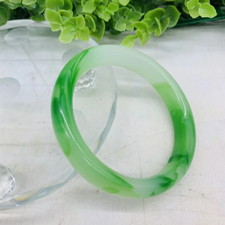 【匠心甄选】工艺珍藏-058绿飘花手镯