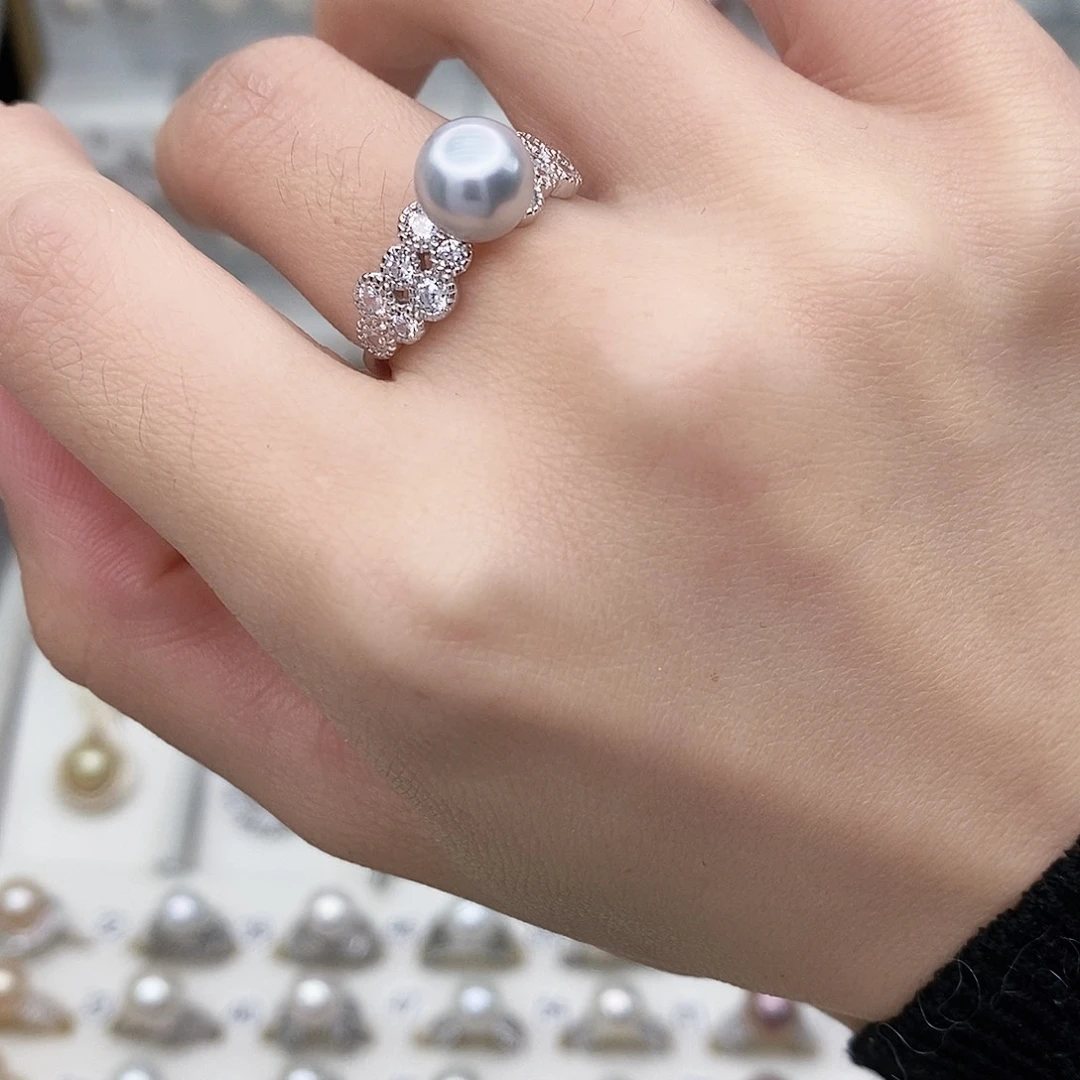 颈饰银S925镶嵌淡水珍珠致*✨