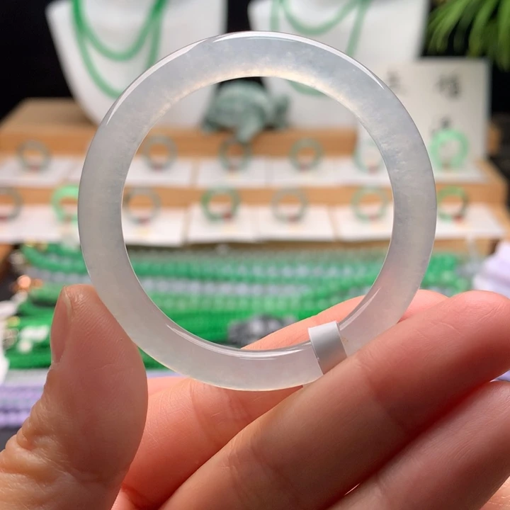 翡翠未镶嵌手镯天然缅甸A货翡翠 卡41.6mm