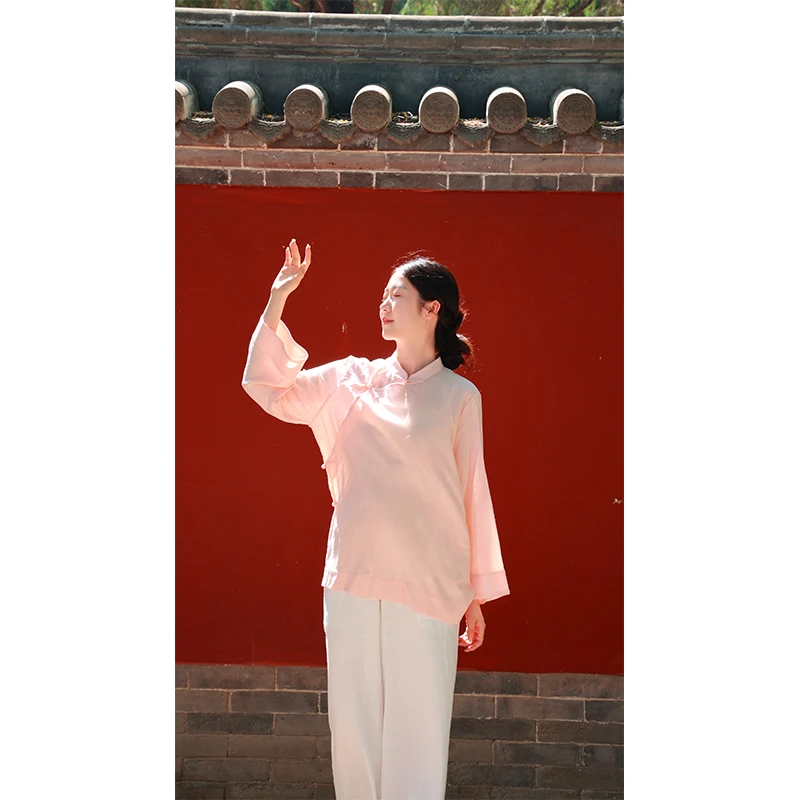 【门店同款】新中式衬衣（25710240-十样锦-结缘款）