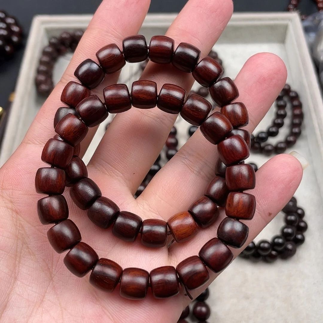 小叶紫檀手串/手链微瑕 2条 0.9X1.0