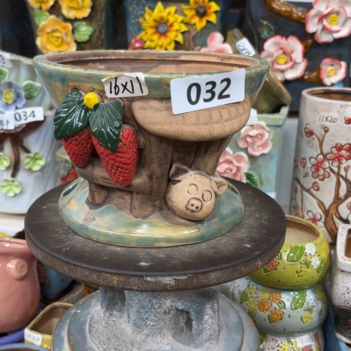 紫砂花盆粗陶材质多肉花盆