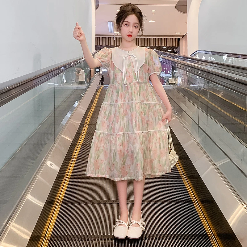 boboe/波波鹅女童连衣裙夏装2025新款儿童夏季薄款韩版裙子-X2151