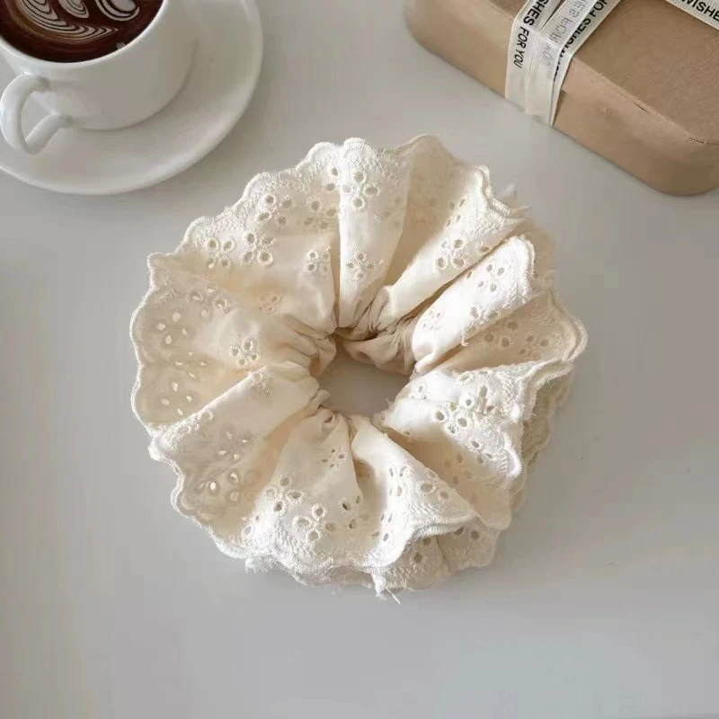 小号多层米白色发圈