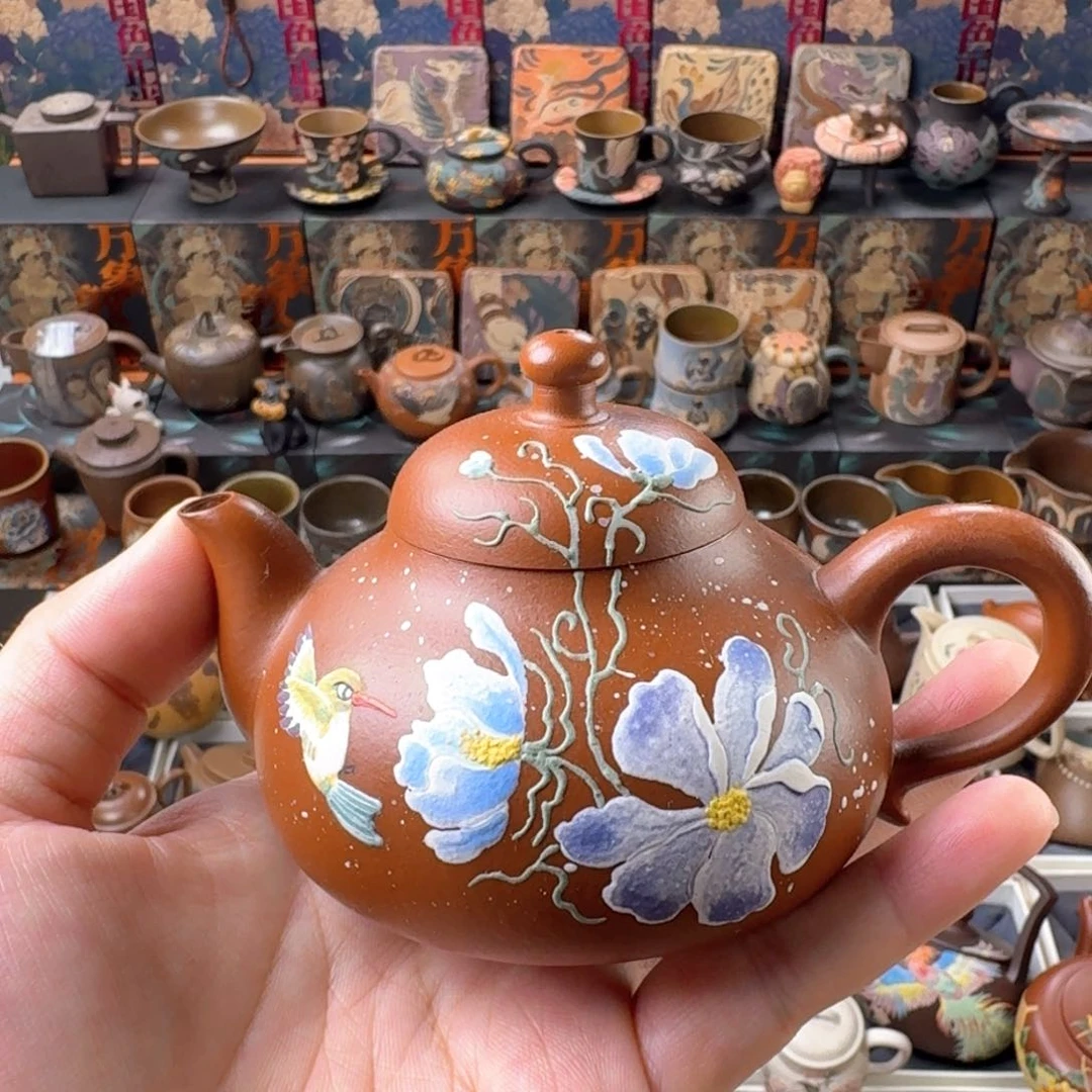 茶壶紫砂150ml原矿精工半手