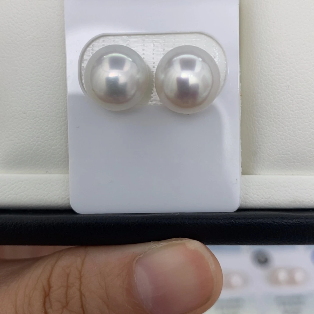 未镶嵌澳白对珠裸珠10.6-10.7mm海水珍珠
