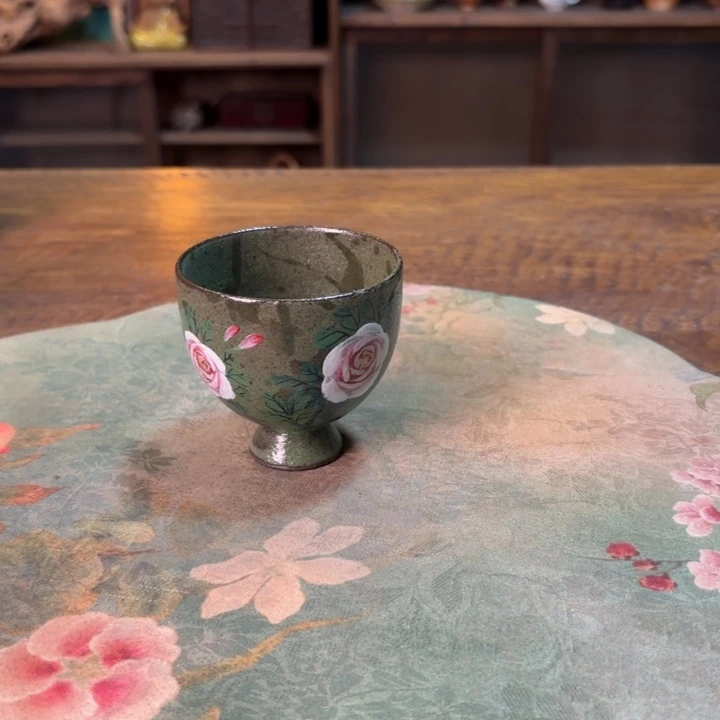 柴烧纯手工手绘陶瓷