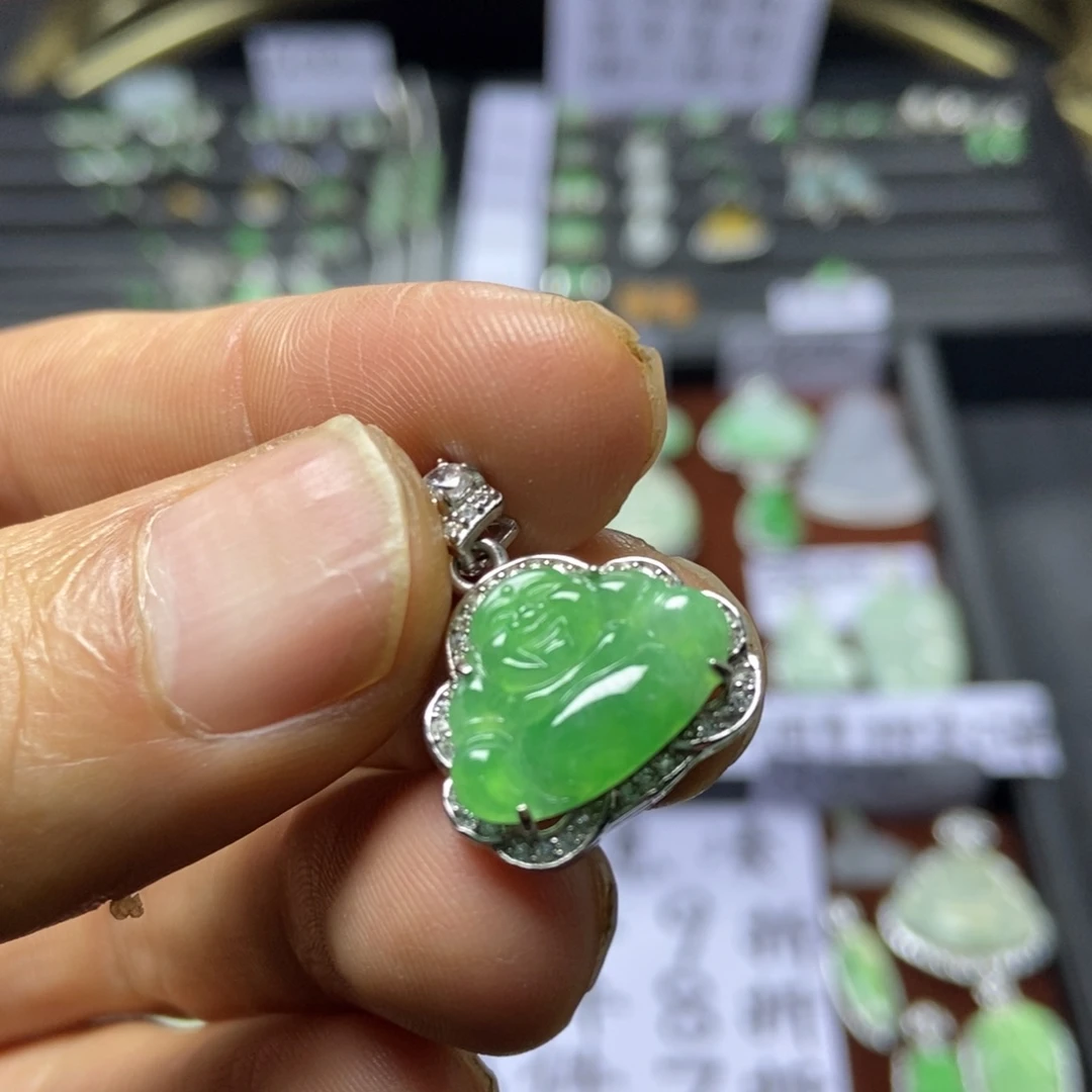 翡翠银S925镶嵌颈饰