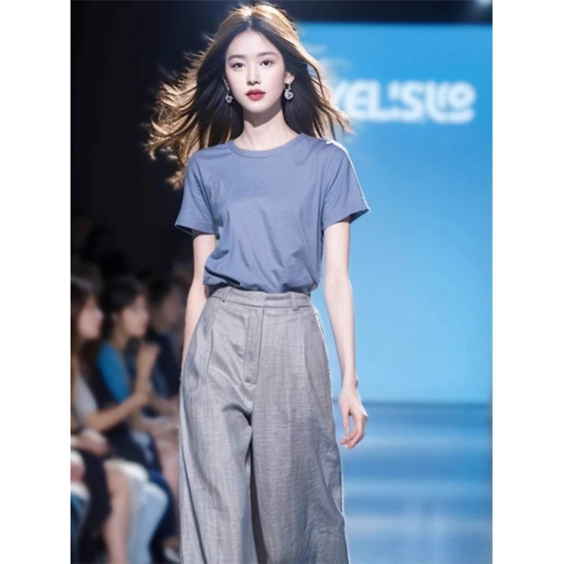 两件套通勤风一整套松弛感穿搭高级感超好看慵懒风装裤夏季女装