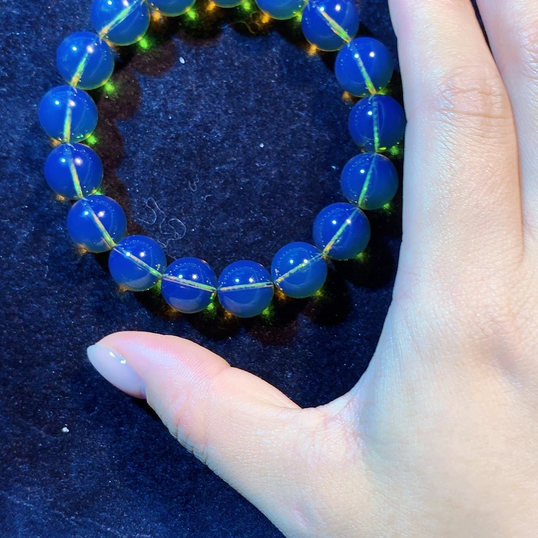 琥珀未镶嵌手串12mm蓝珀单圈