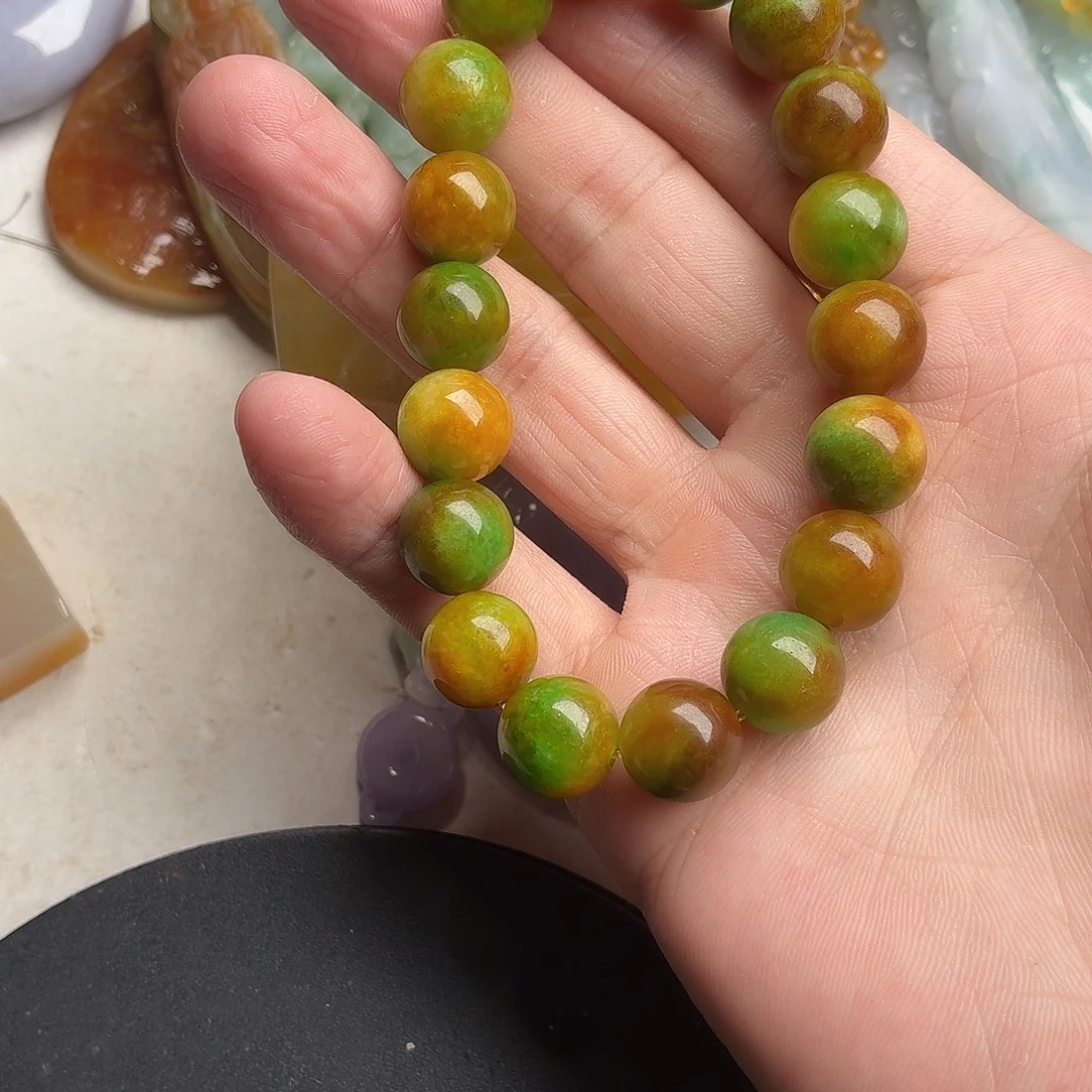 李***师无非金属手串手链黄佳绿一条卡12