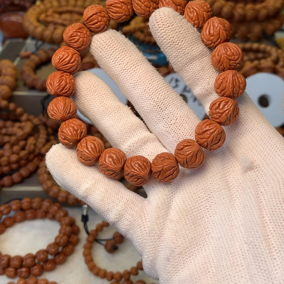 落***花手串桃核秦岭龙纹