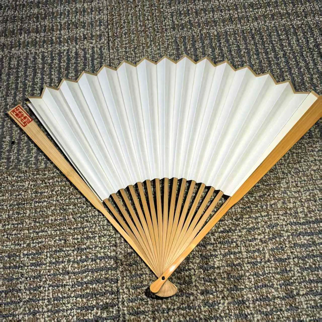 【苏工玉竹造型折扇】苏州黄健制苏工95寸折扇